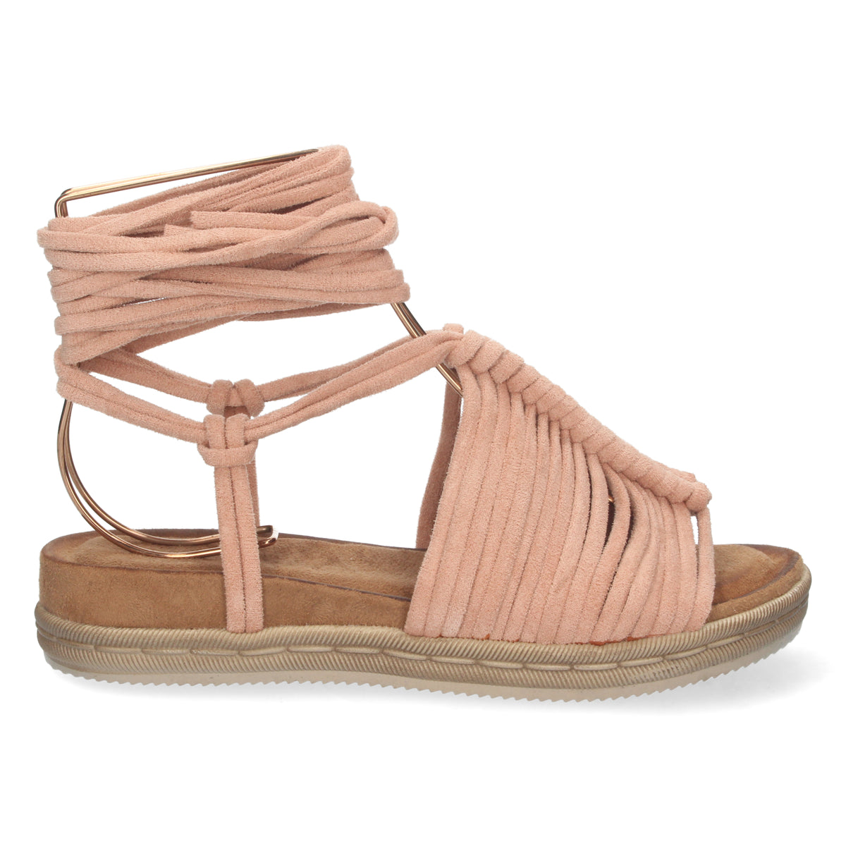 Sandalias Rosas Planas Mujer Camila 001