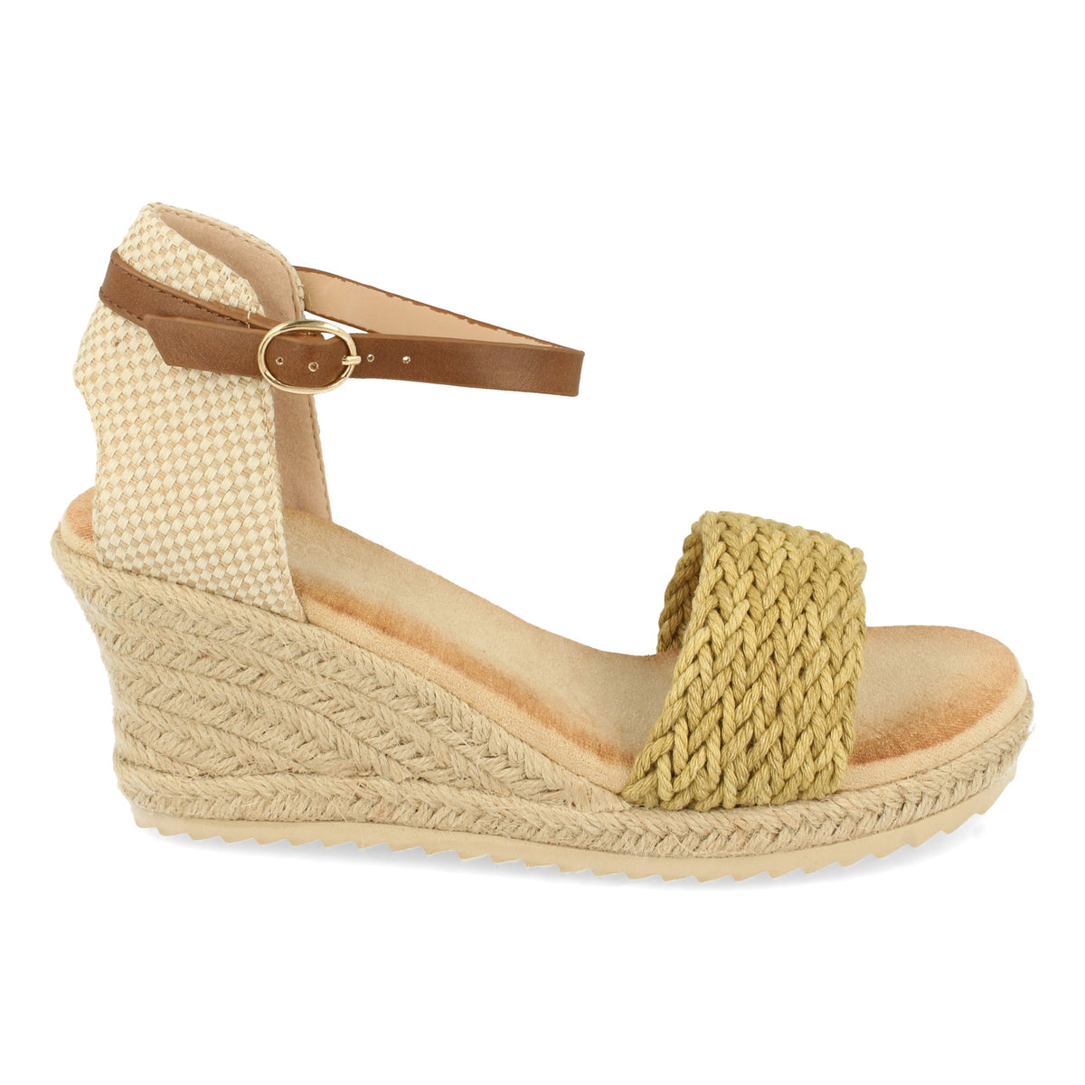 Sandalias Amarillas Cuña Mujer Demeter 001