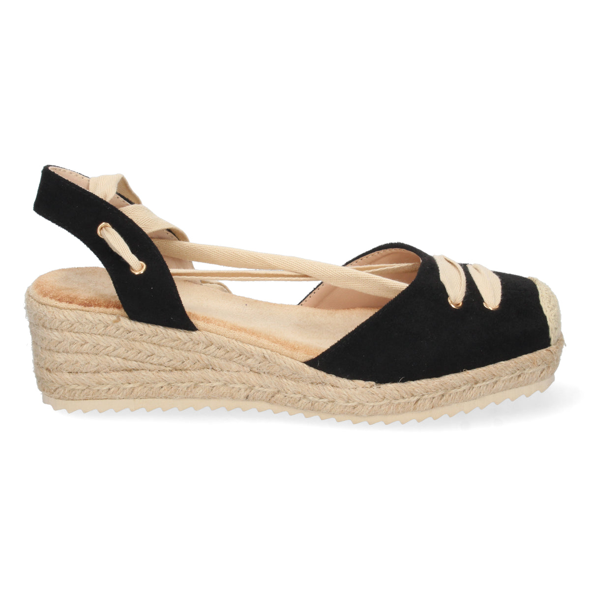 Sandalias Negras Cuña Mujer Clio 004