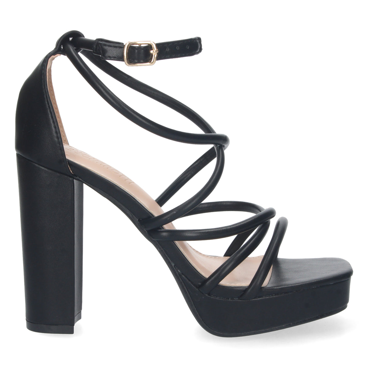 Sandalias Negras Tacón Mujer Faustina 001