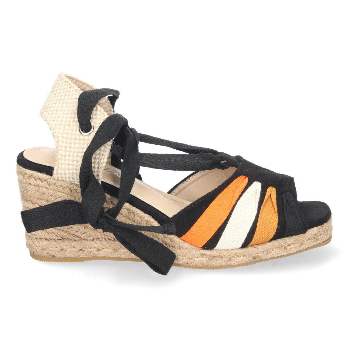 Sandalias Negras Cuña Mujer Europa 002