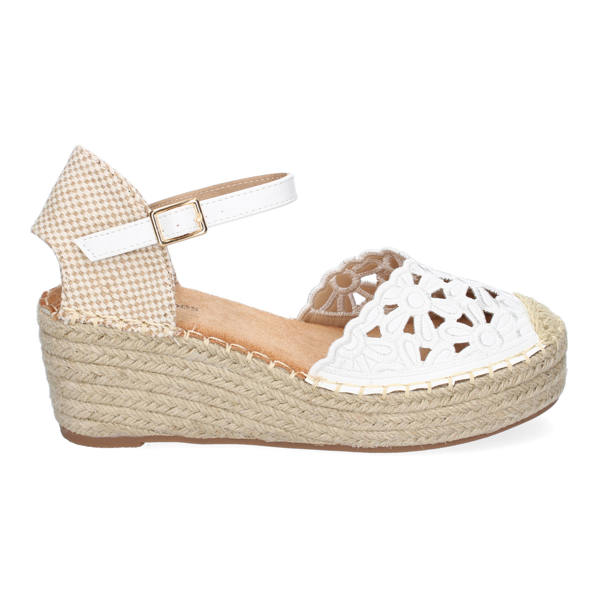 Sandalias Blancas Cuña Mujer Diana 002