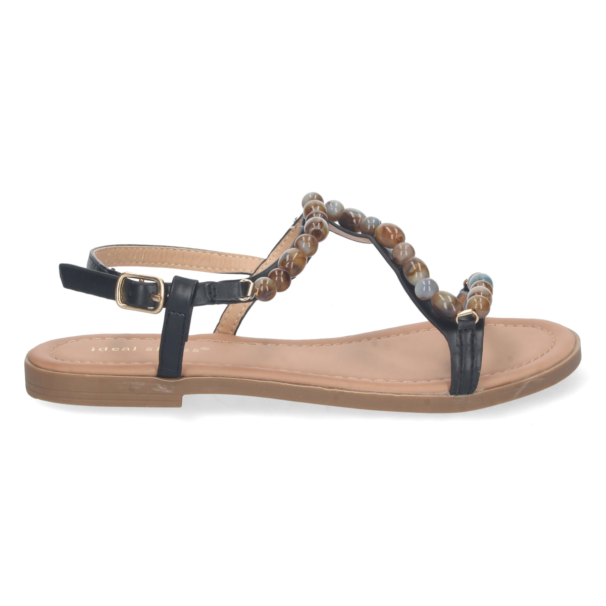 Sandalias Negras Planas Mujer Hebe 001