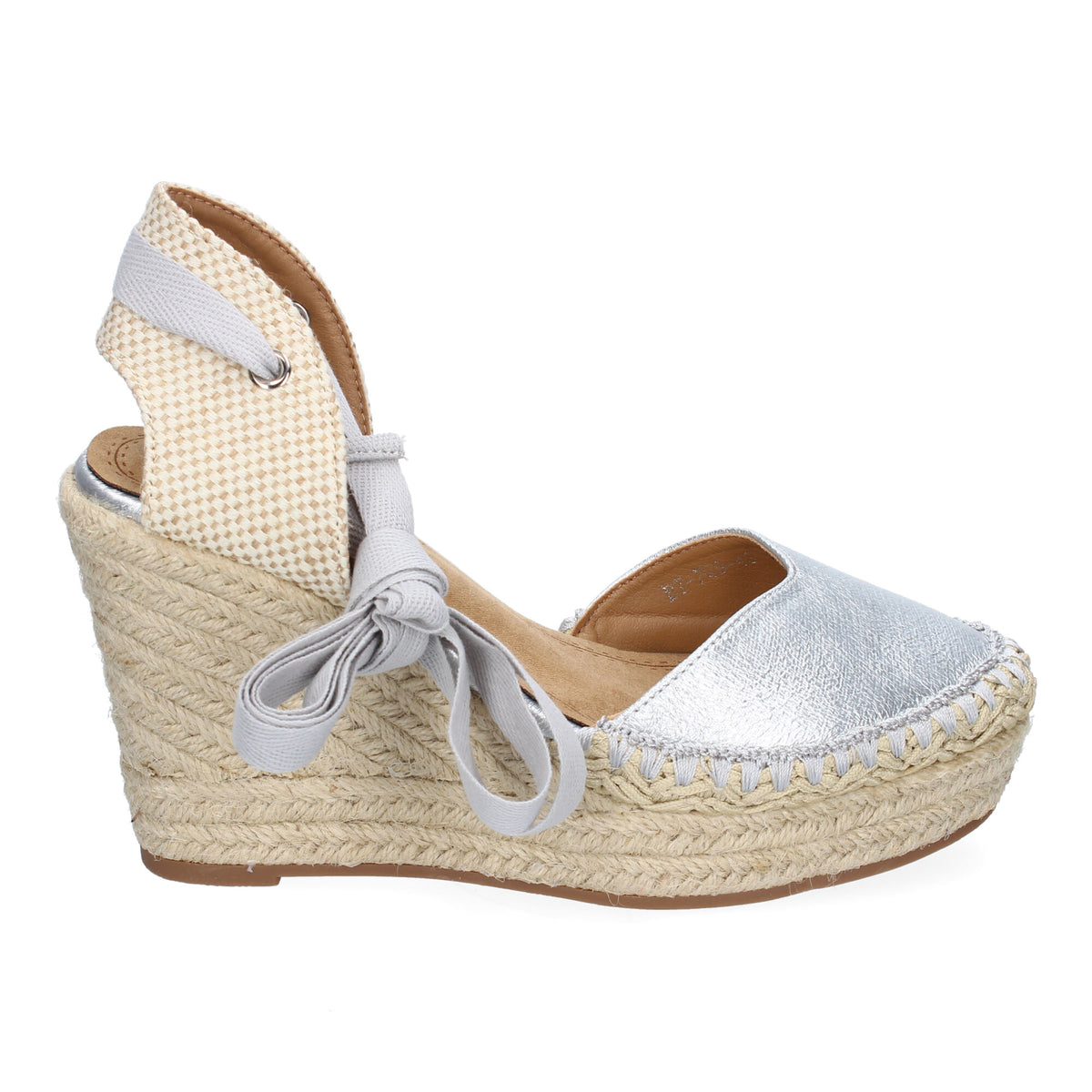 Sandalias Plateadas Cuña Mujer Cornelia 002