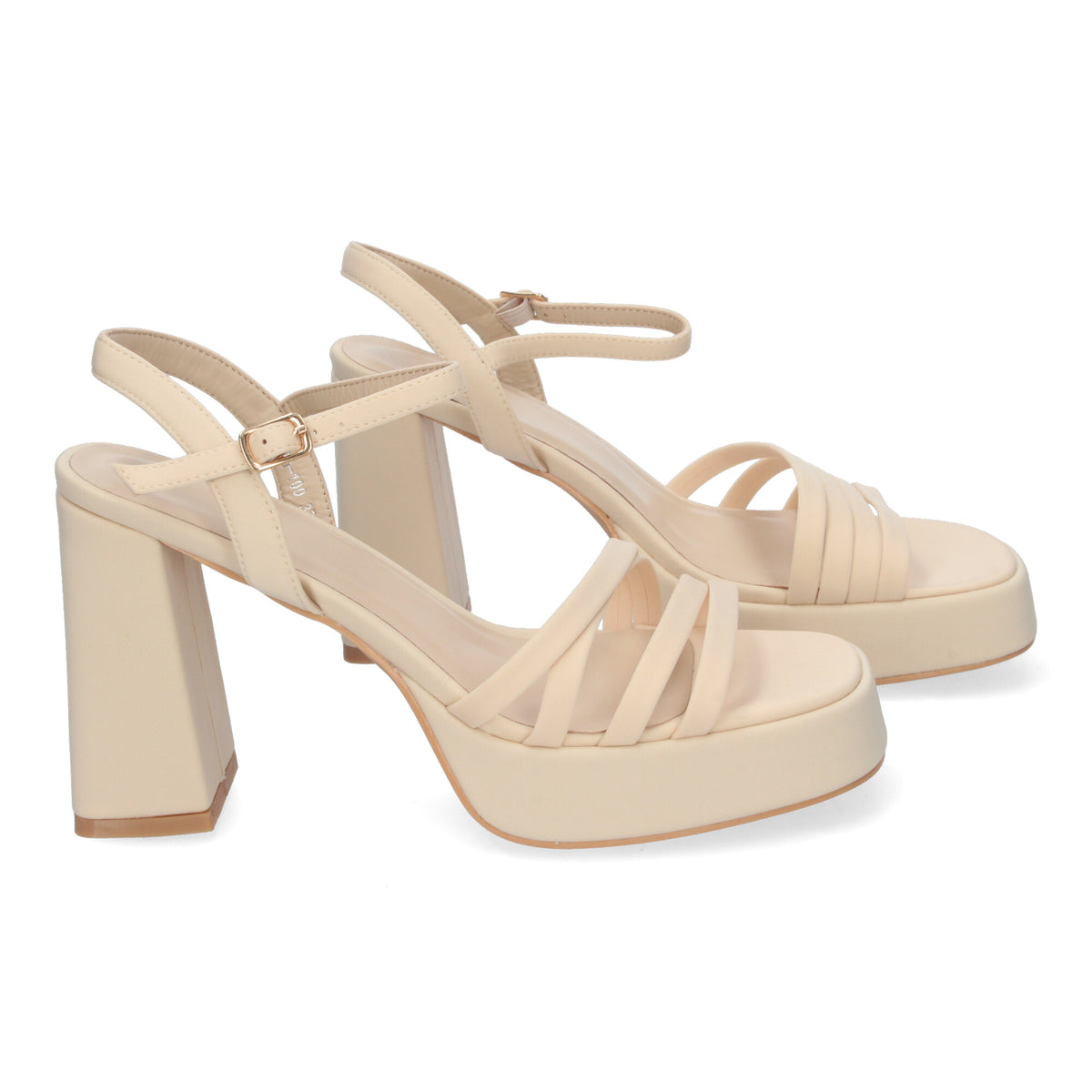 Sandalias Beige Tacón Mujer Medea 003