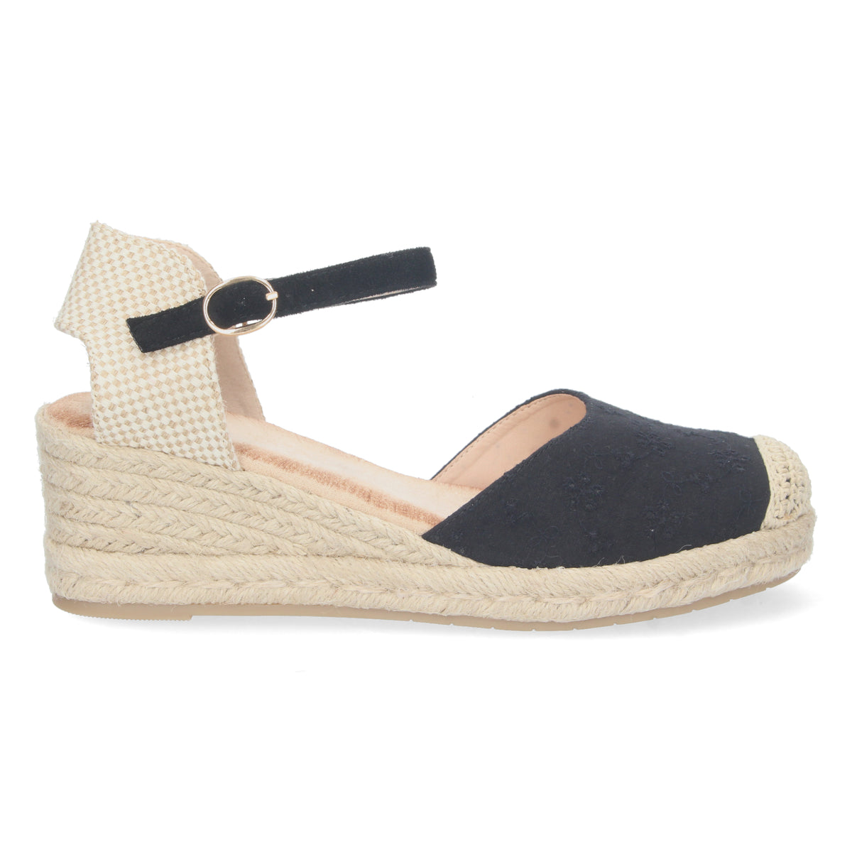 Sandalias Negras Cuña Mujer Ishtar 001