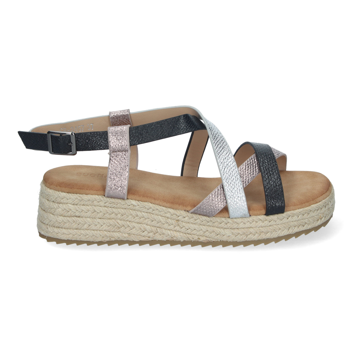 Sandalias Negras Planas Mujer Juno 002
