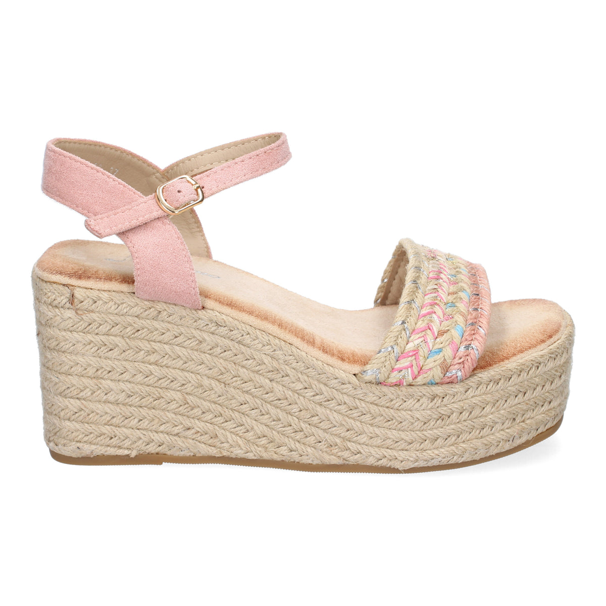 Sandalias Rosas Cuña Mujer Caliope 001