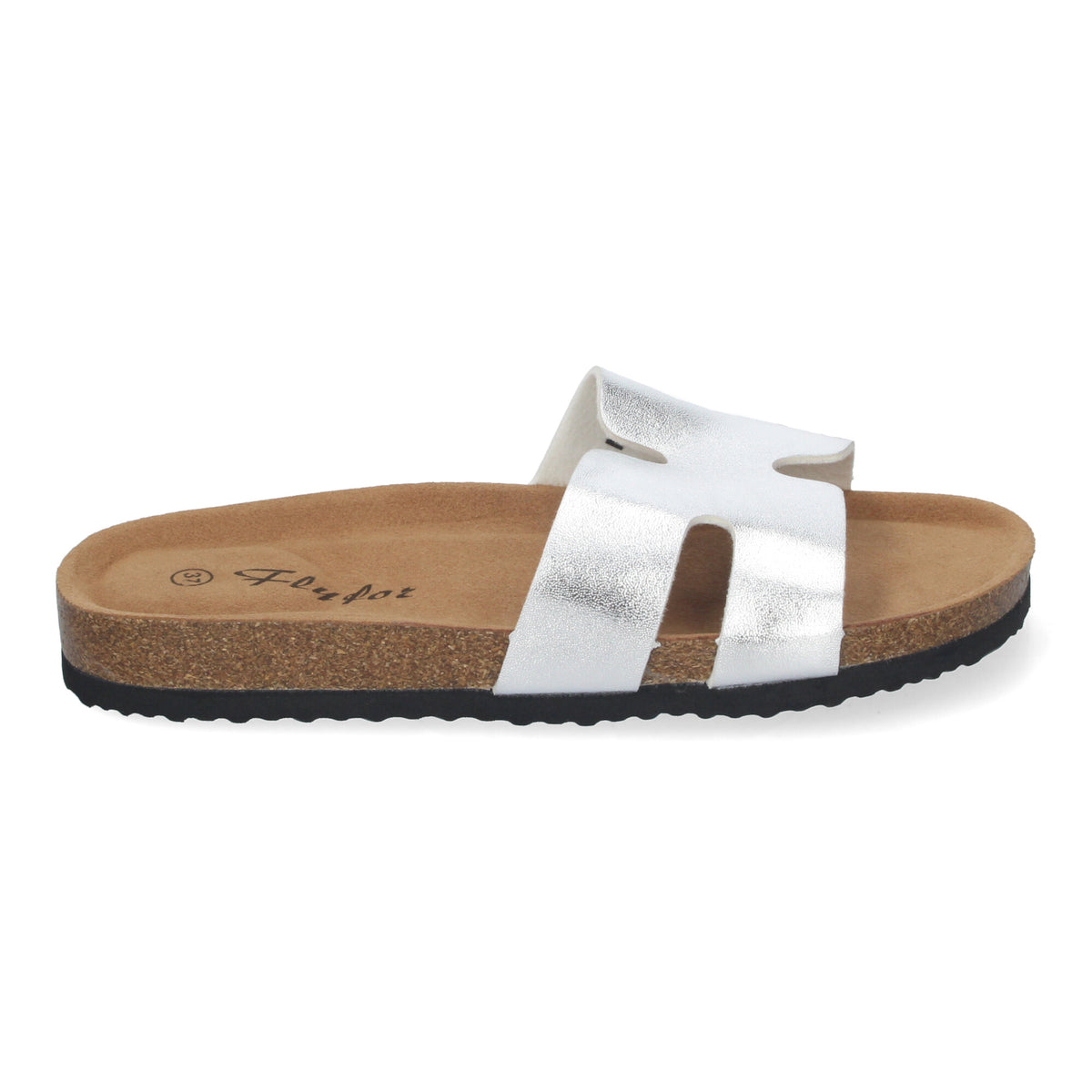 Sandalias Plateadas Planas Mujer Ariadna 001