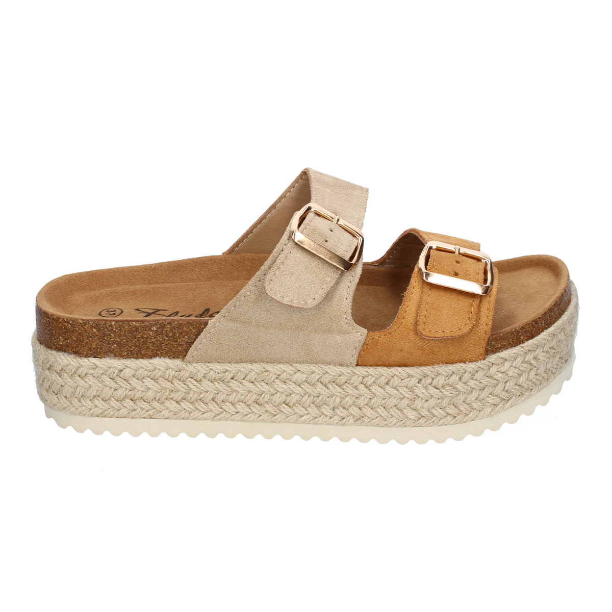 Sandalias Marrones Kaki Plataforma Mujer Megara 001