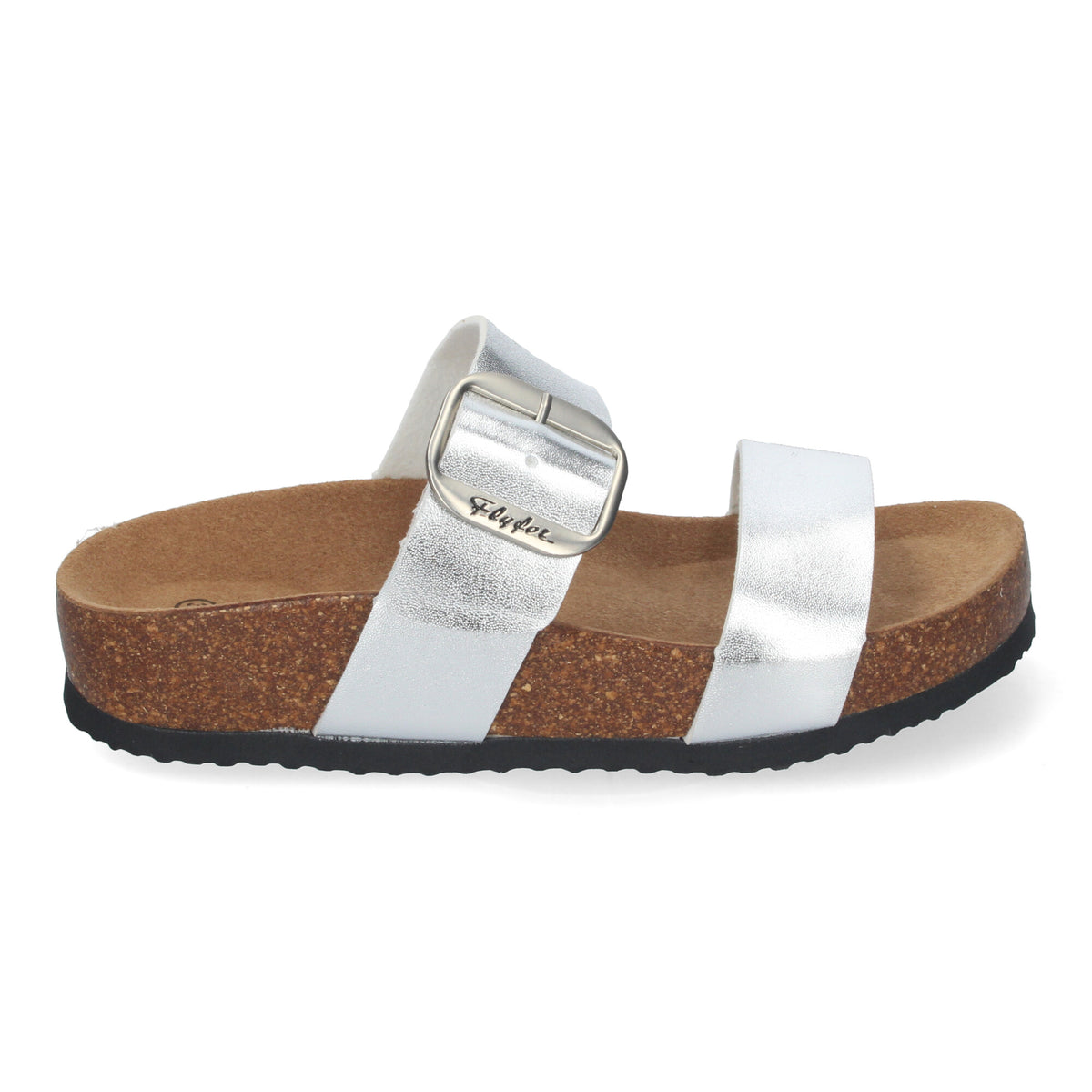 Sandalias Plateadas Planas Mujer Helena 001