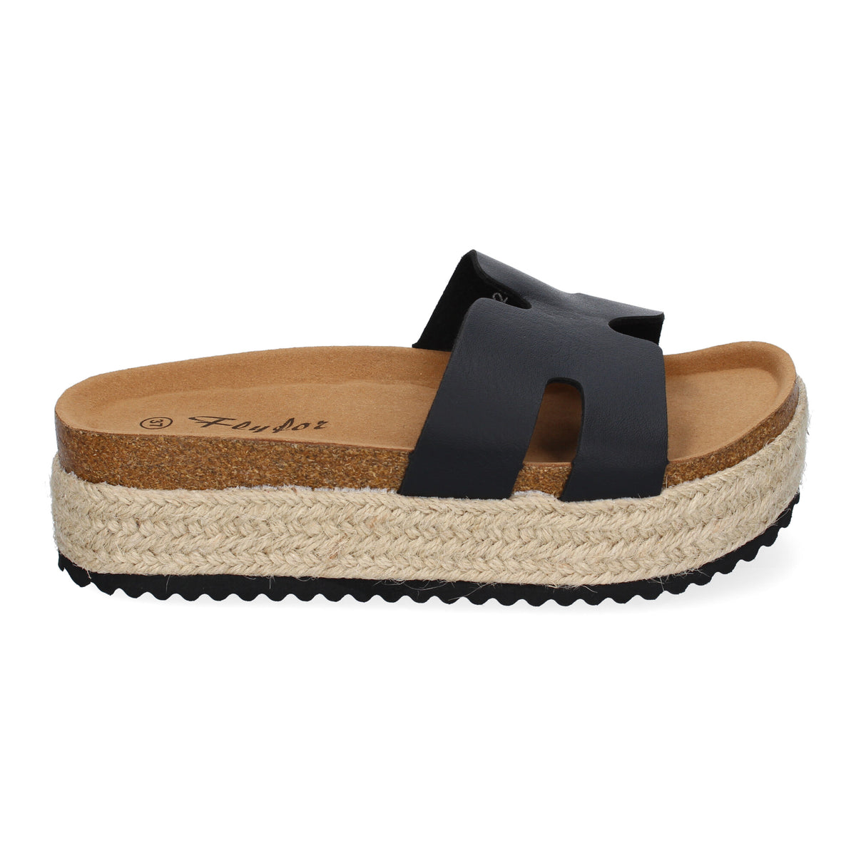 Sandalias Negras Plataforma Mujer Megara 002