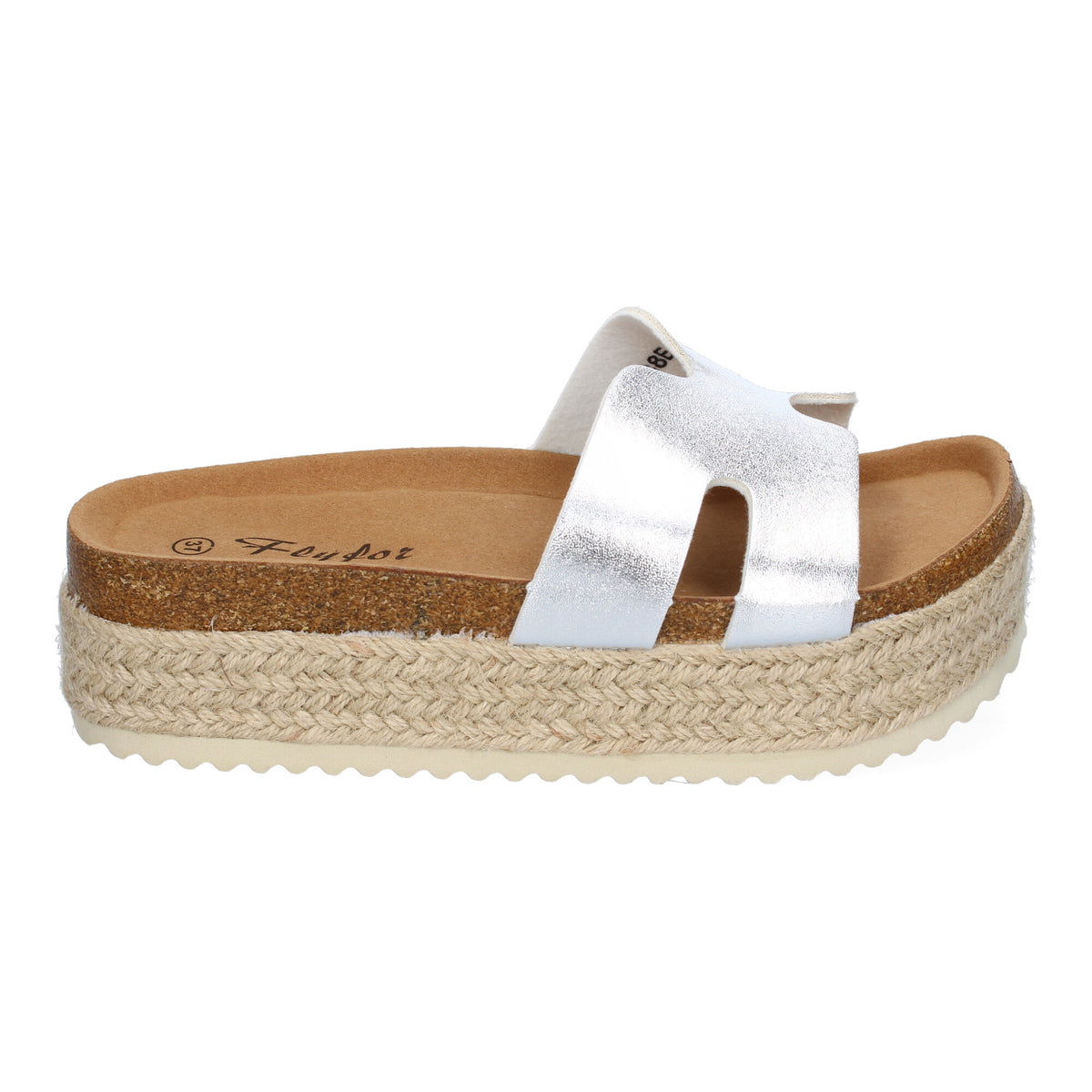 Sandalias Plateadas Plataforma Mujer Megara 002