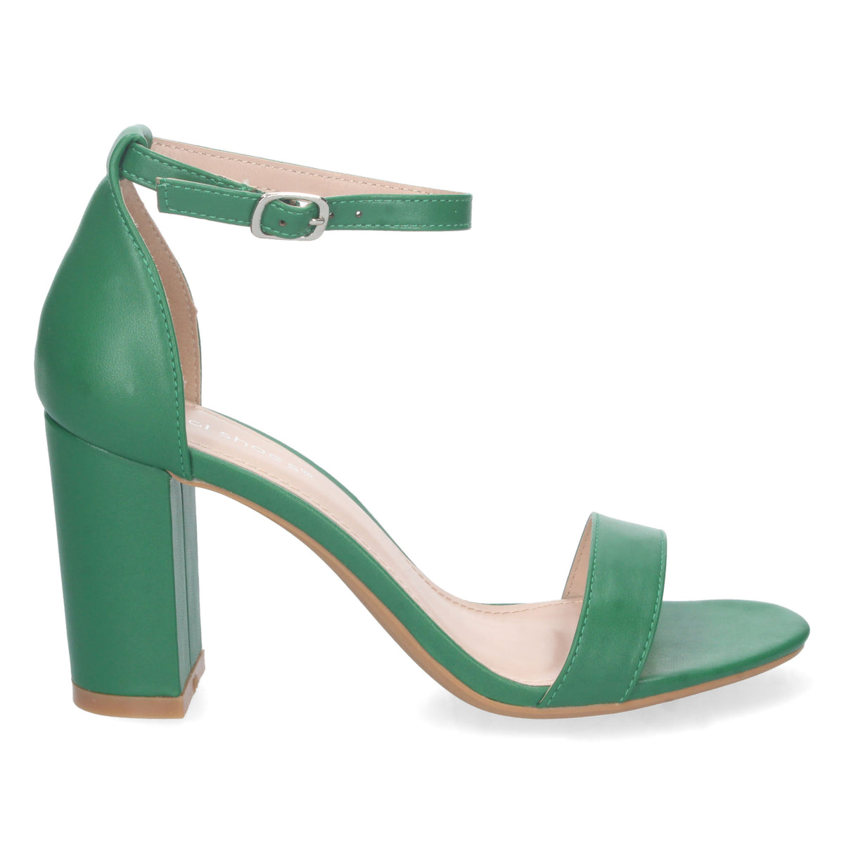 Sandalias Verdes Tacón Mujer Cleopatra 002