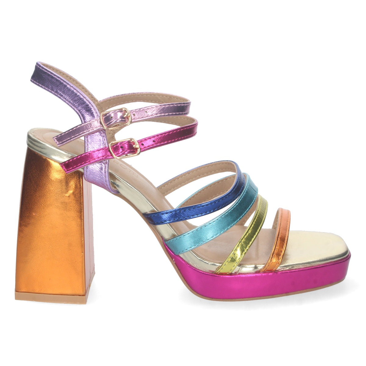 Sandalias Multicolor Tacón Mujer Casandra 001-2
