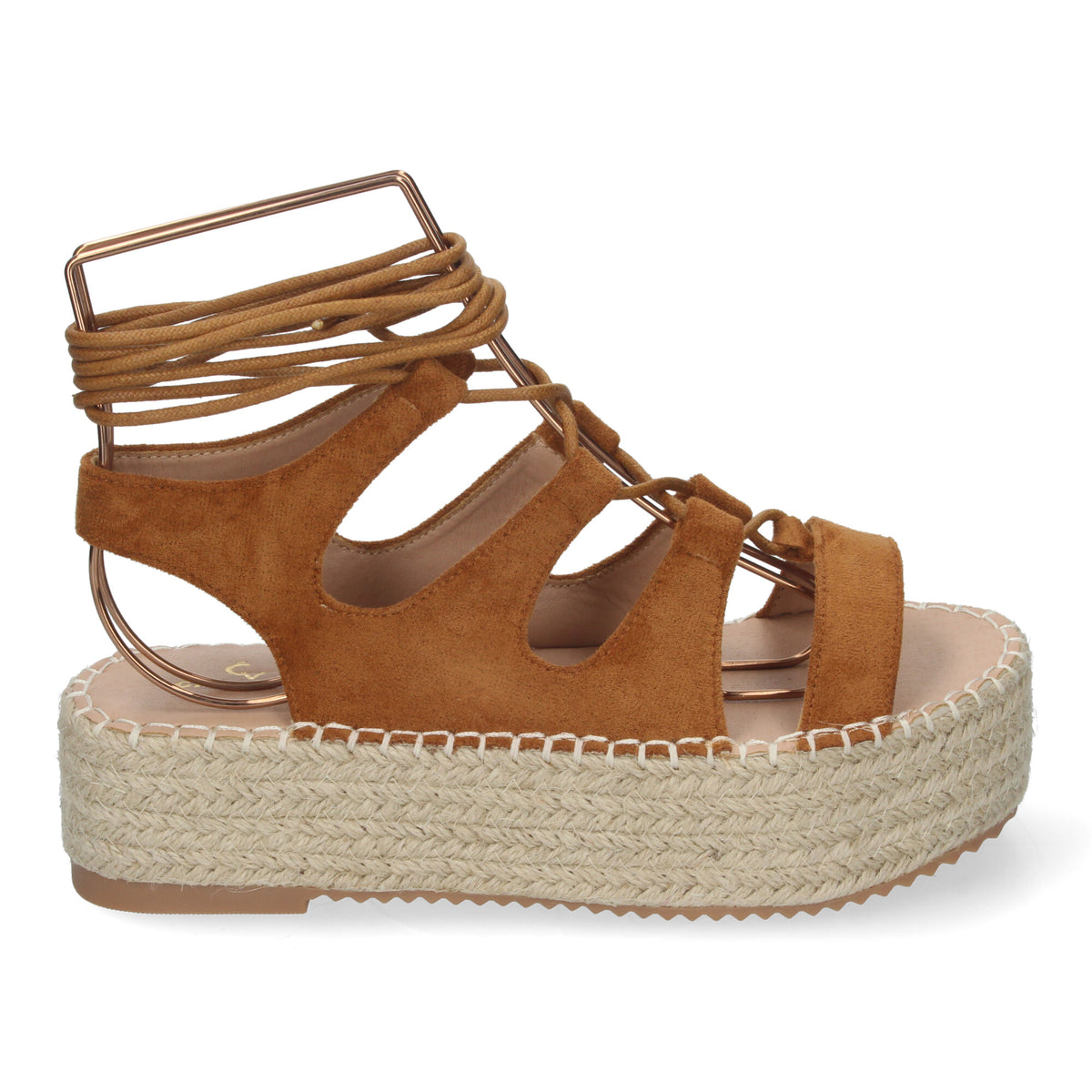 Sandalias Marrones Camel Plataforma Mujer Antheia 001