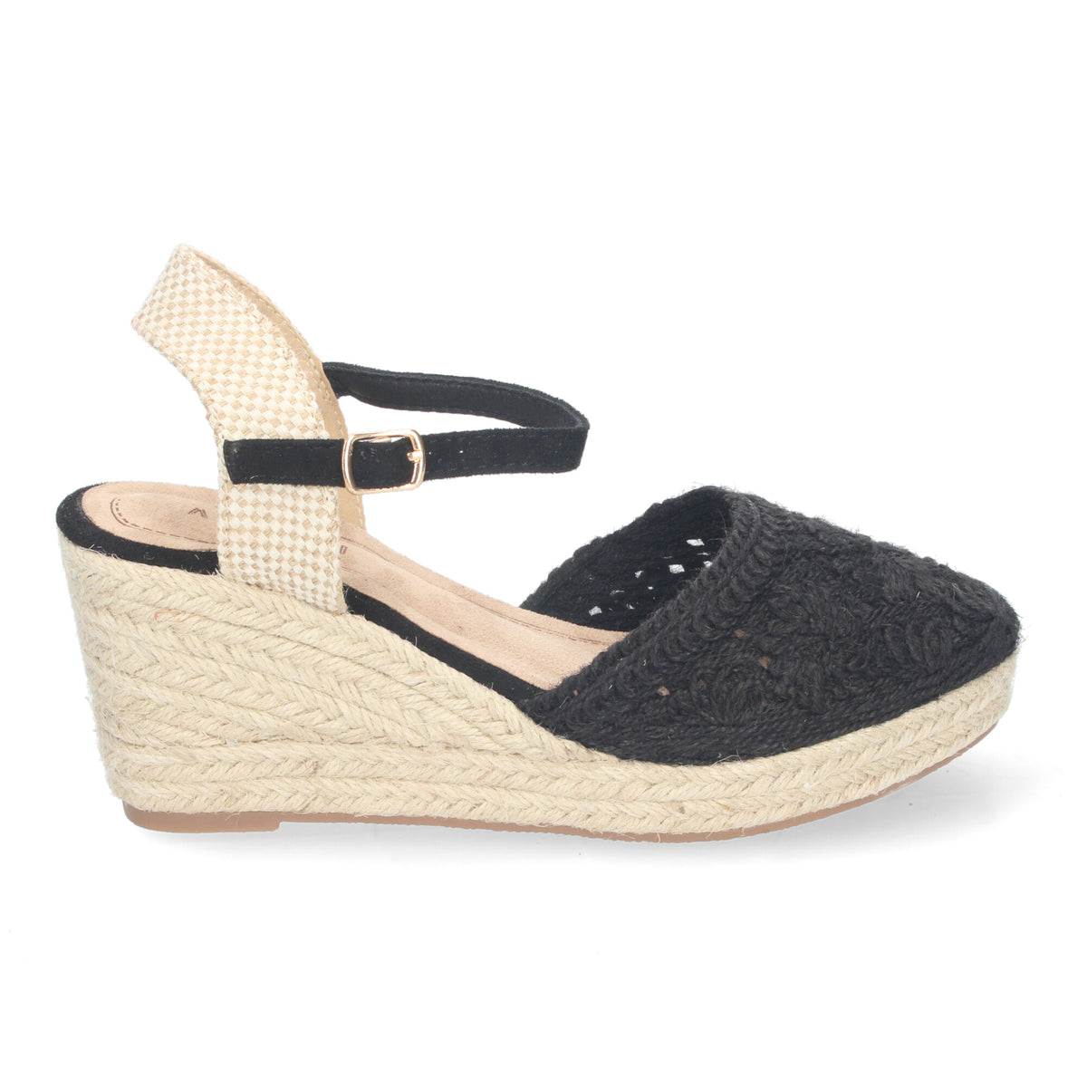 Sandalias Negras Cuña Mujer Eugenia 002