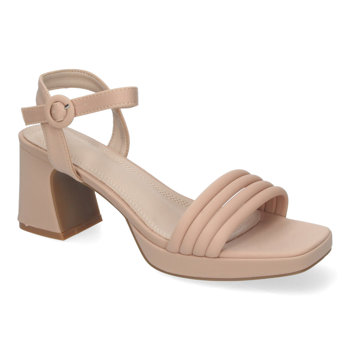 Sandalias Beige Tacón Mujer Numeria 001