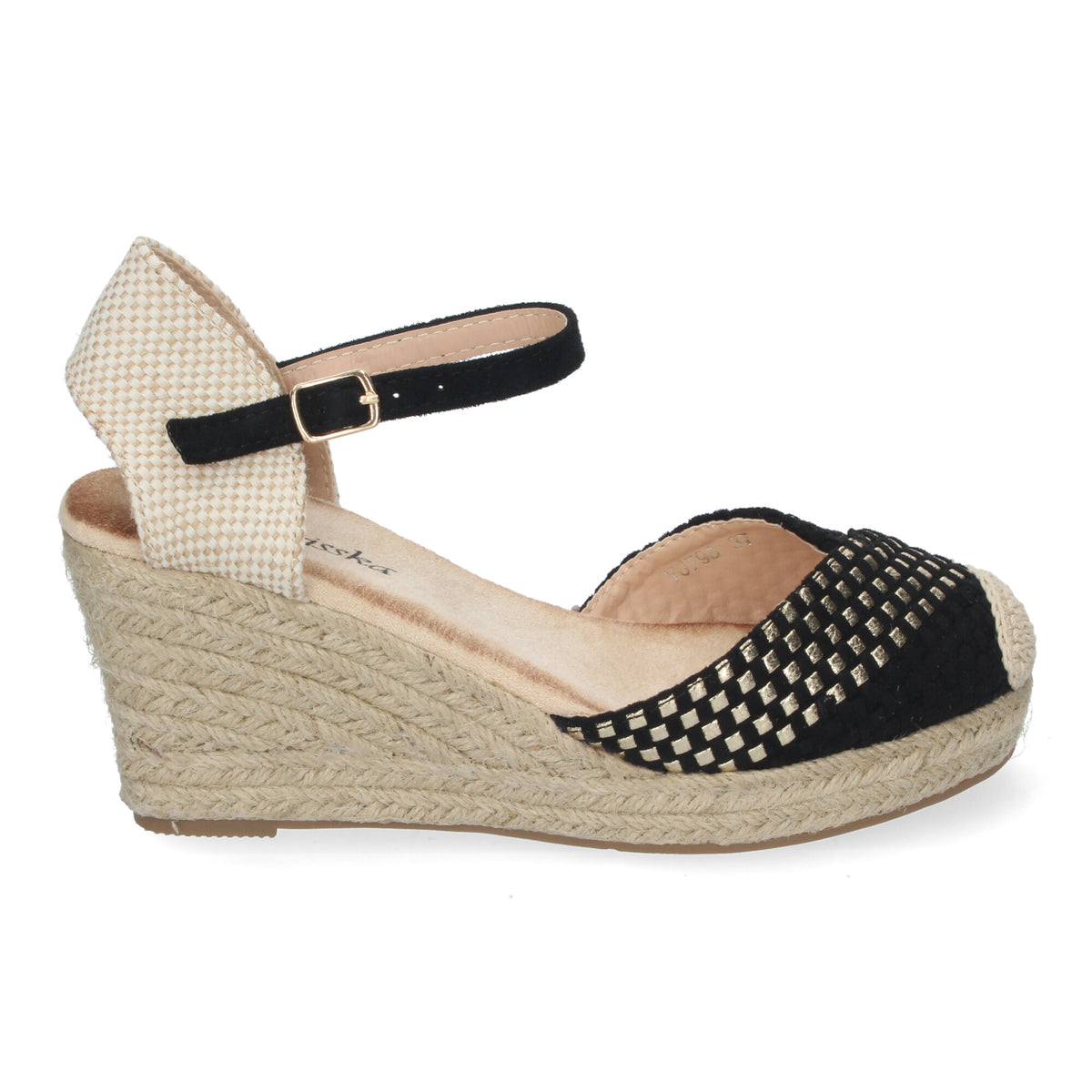Sandalias Negras Cuña Mujer Dalia 002