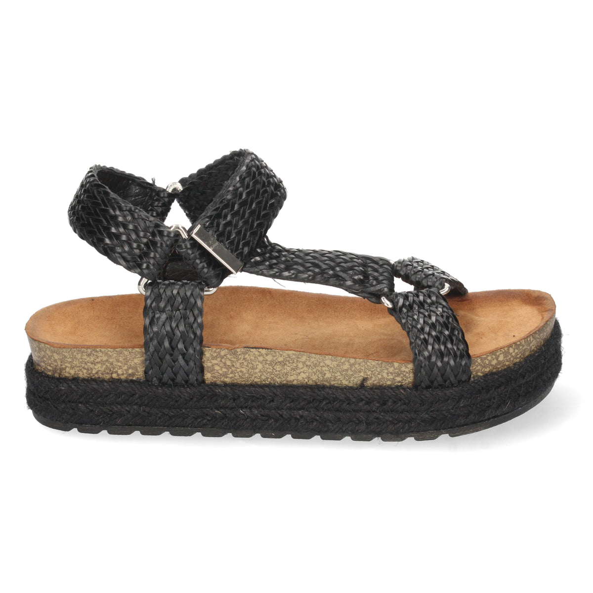 Sandalias Negras Plataforma Mujer Atalanta 001