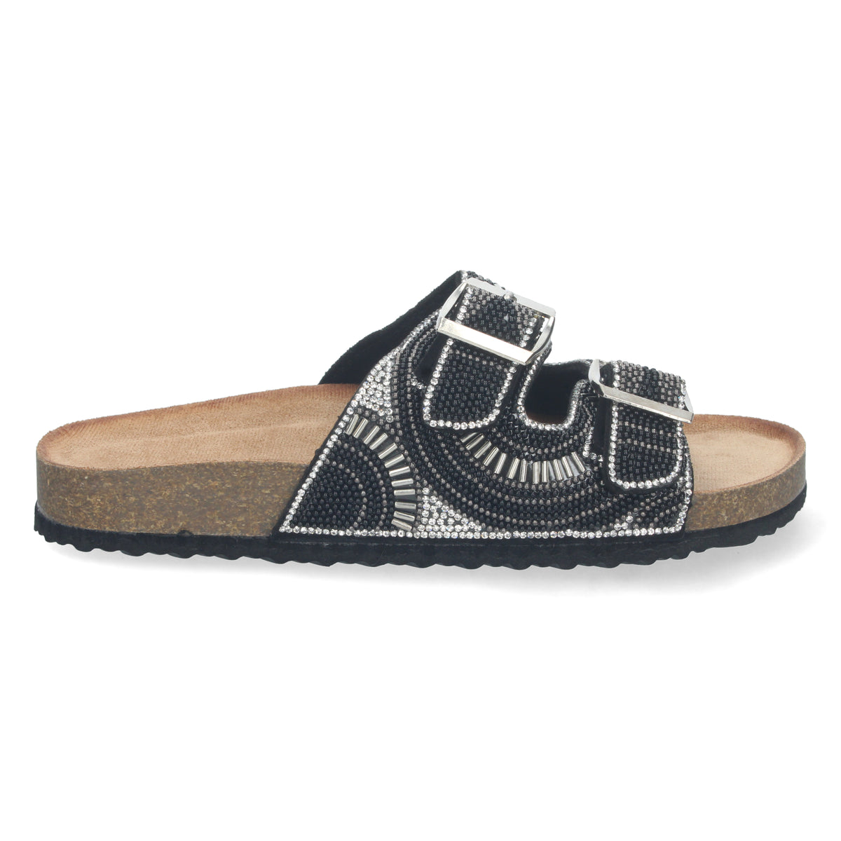 Sandalias Negras Planas Mujer Mesalina 001
