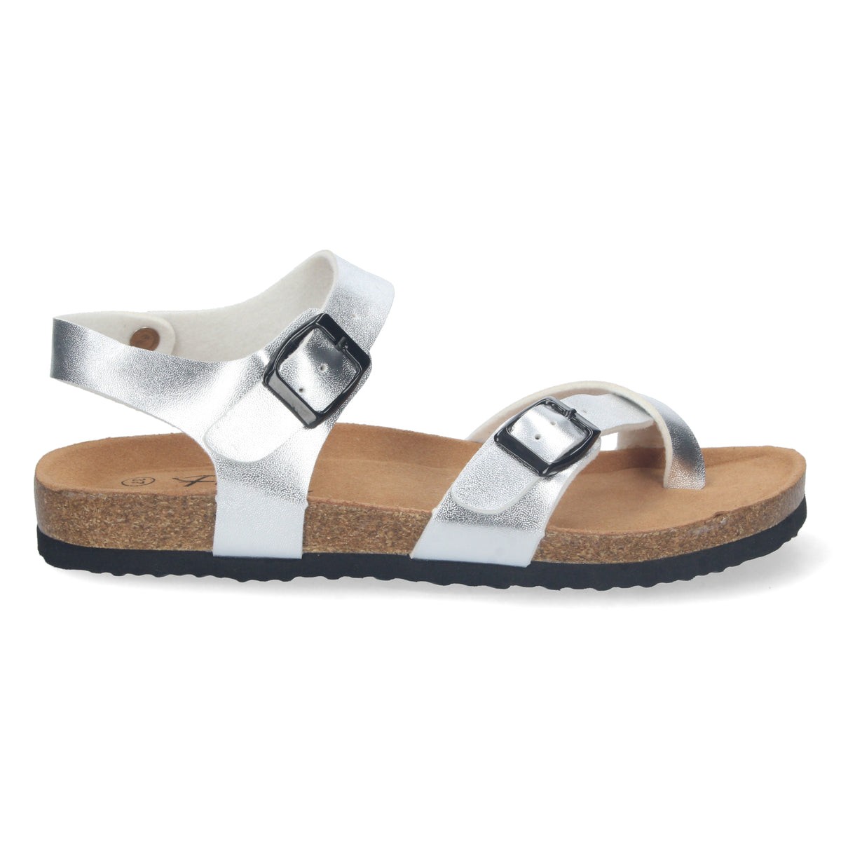 Sandalias Plateadas Planas Mujer Sibila 003