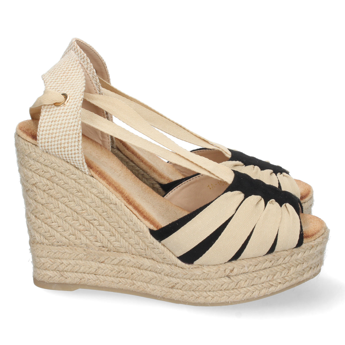 Sandalias Negras Cuña con Plataforma Mujer Cornelia 003