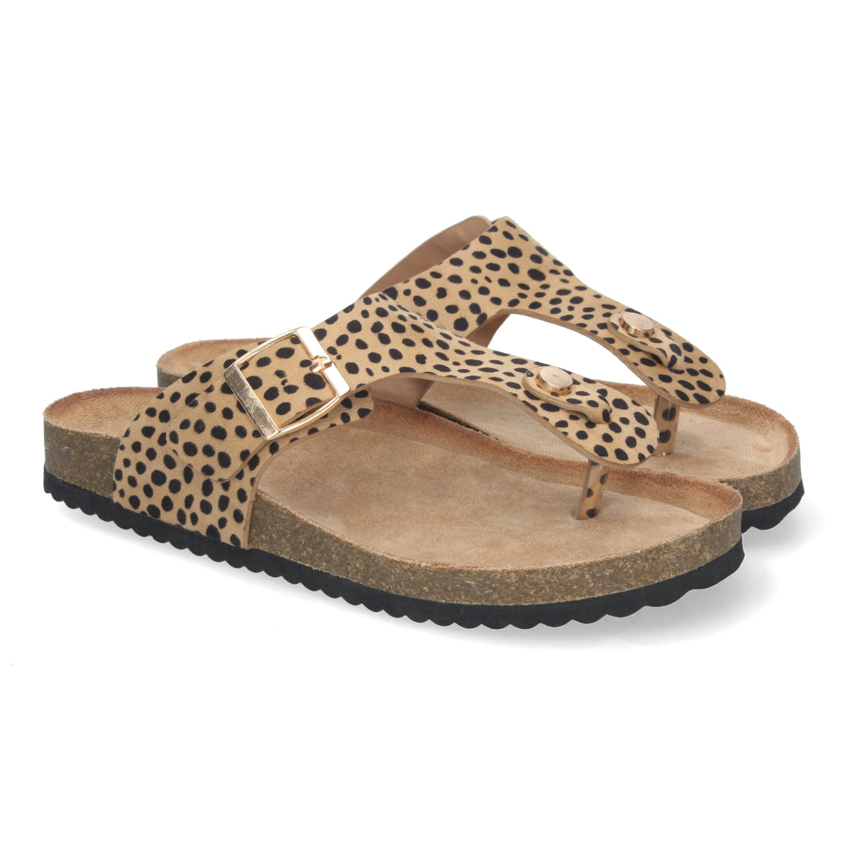 Sandalias Estampadas de Leopardo Planas Mujer Tais 002