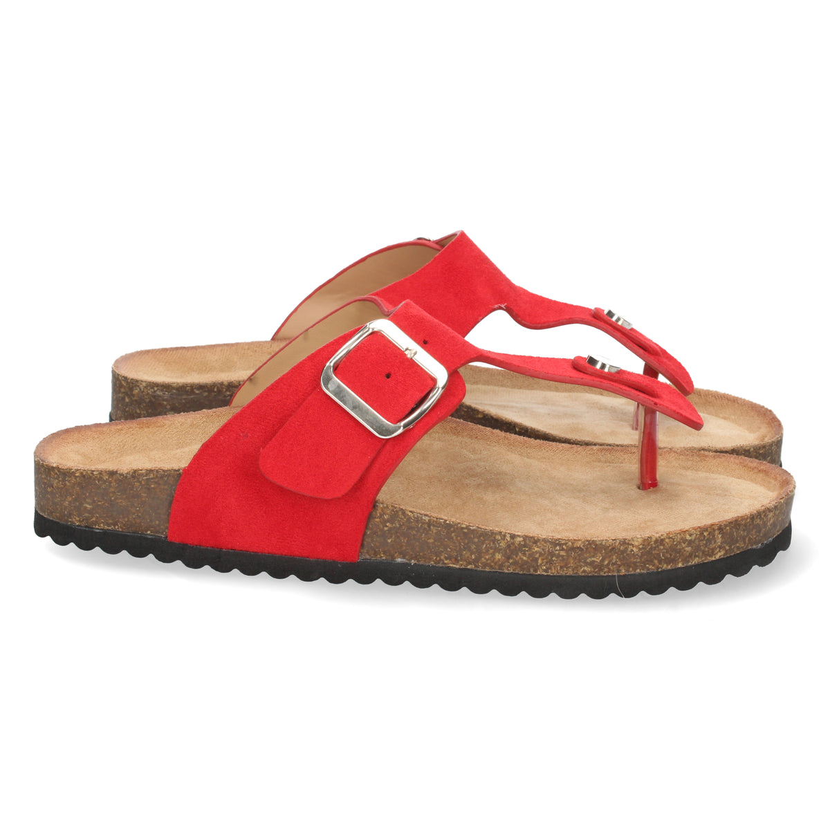 Sandalias Rojas Planas Mujer Tais 002