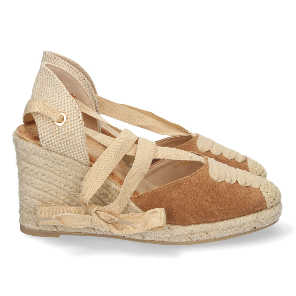 Sandalias Marrones Camel Cuña Mujer Europa 001