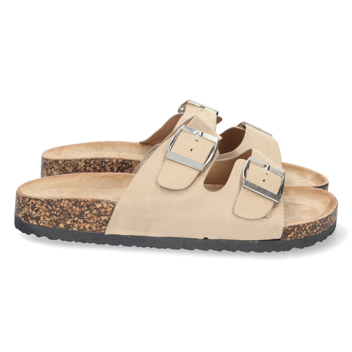 Sandalias Beige Planas Mujer Popea 002