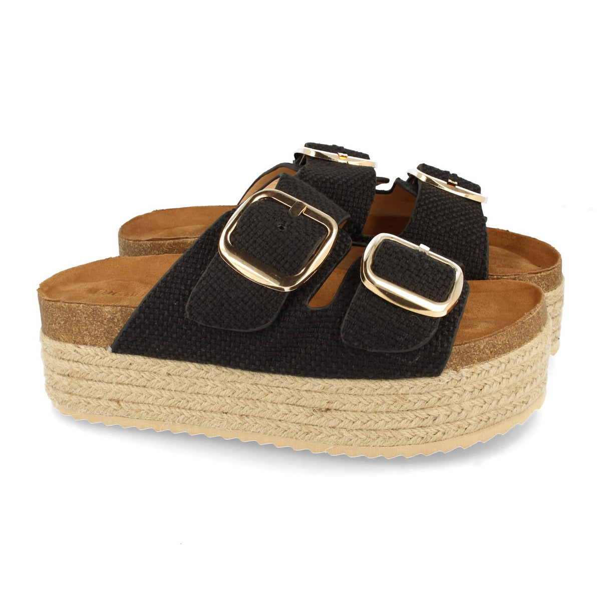 Sandalias Negras Plataforma Mujer Megara 002