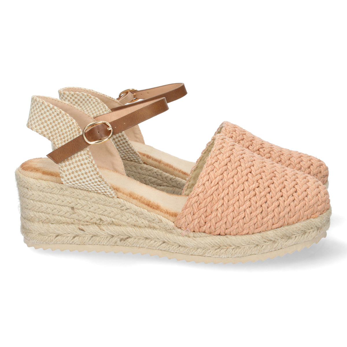 Sandalias Rosas Cuña Mujer Atenea 001