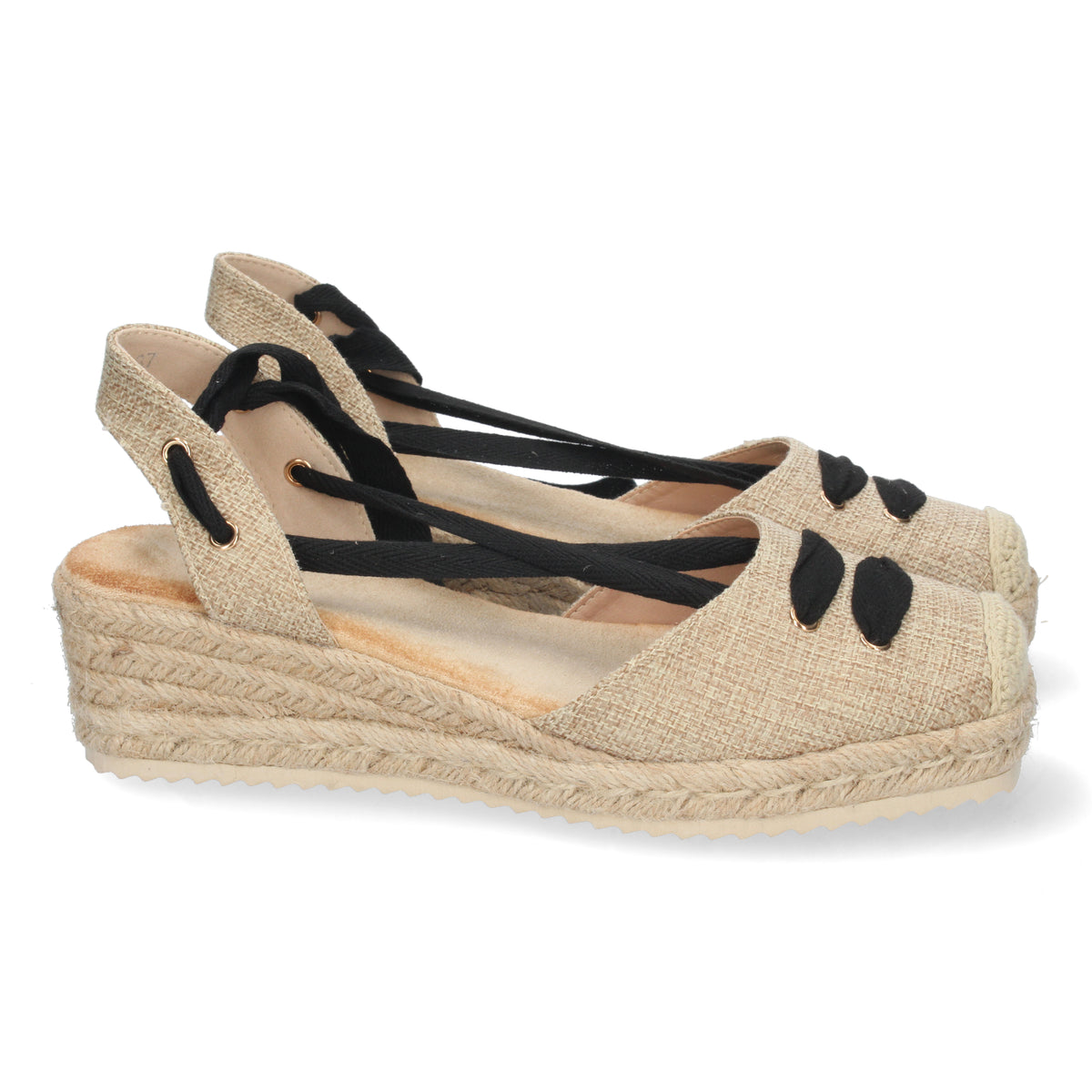 Sandalias Beige Apricot Cuña Mujer Clio 004