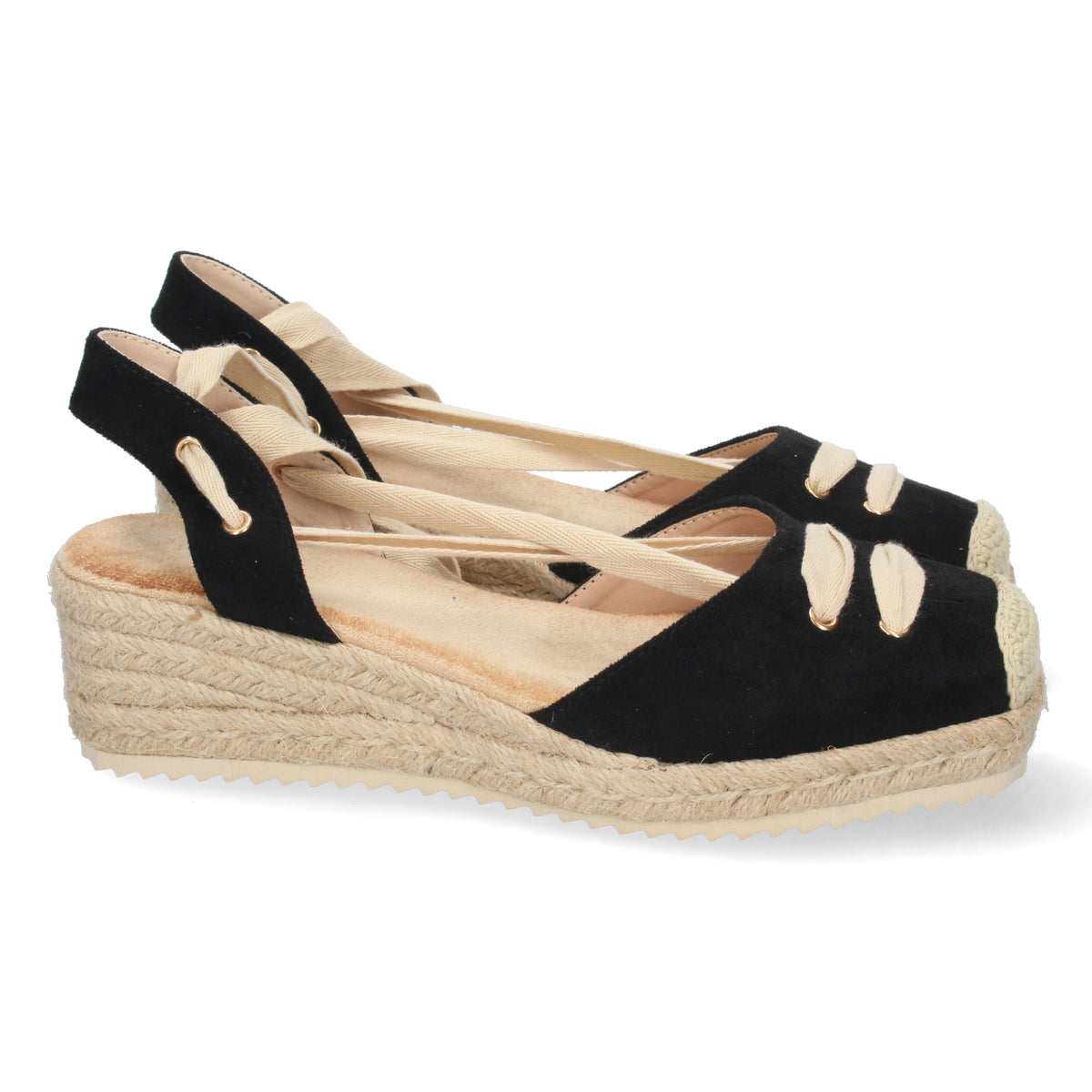 Sandalias Negras Cuña Mujer Clio 004