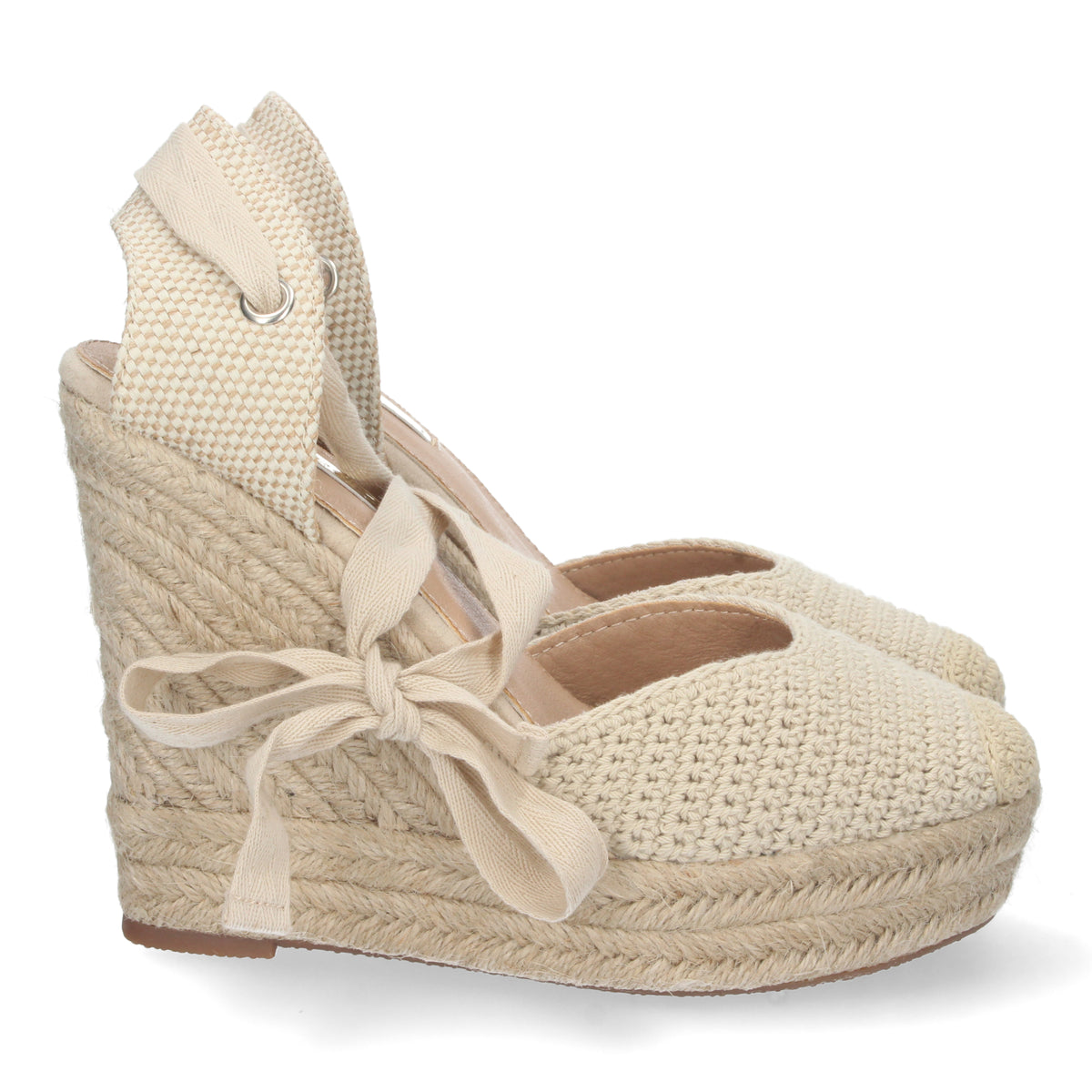 Sandalias Beige Cuña con Plataforma Mujer Cornelia 004