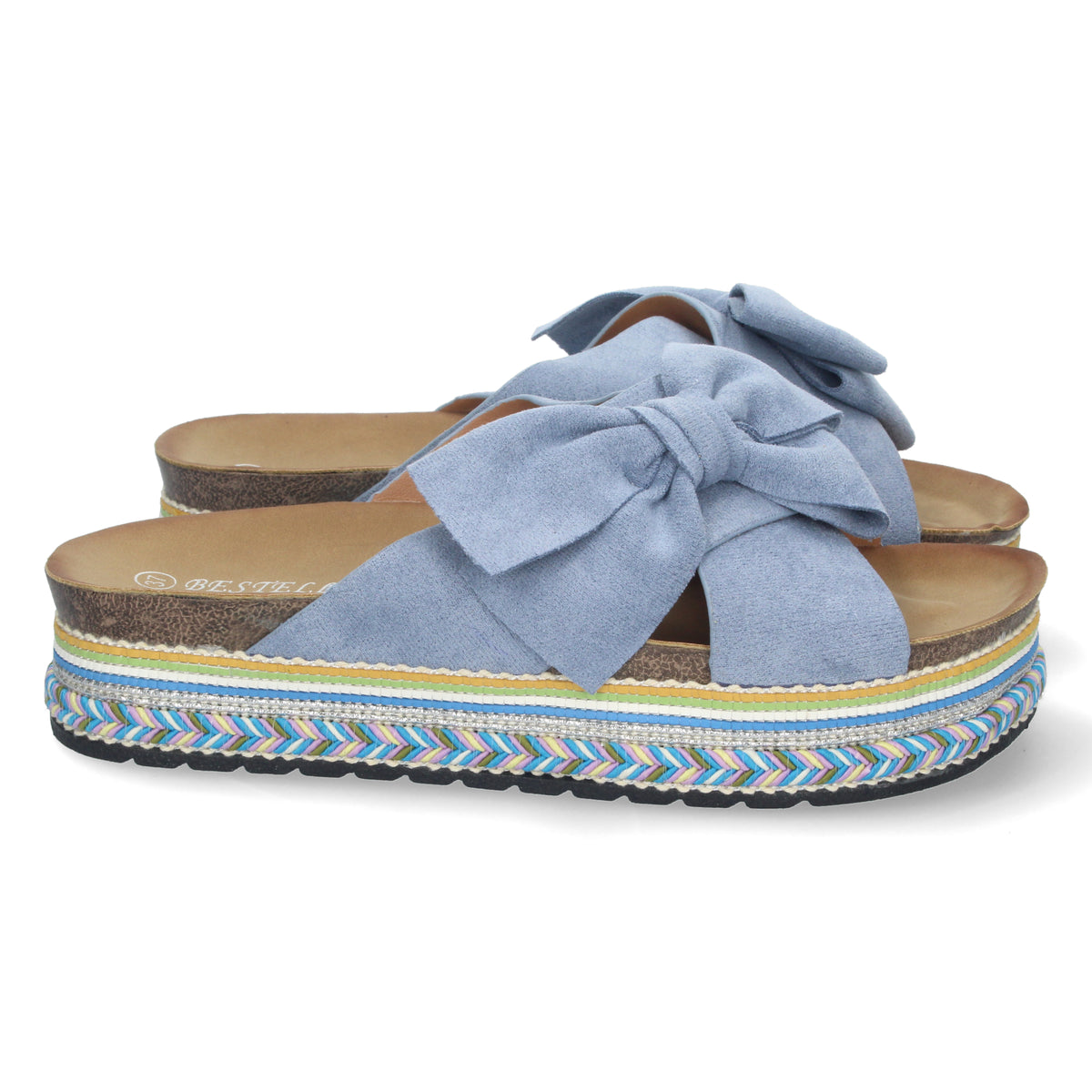 Sandalias Azules Plataforma Mujer Agripina 001