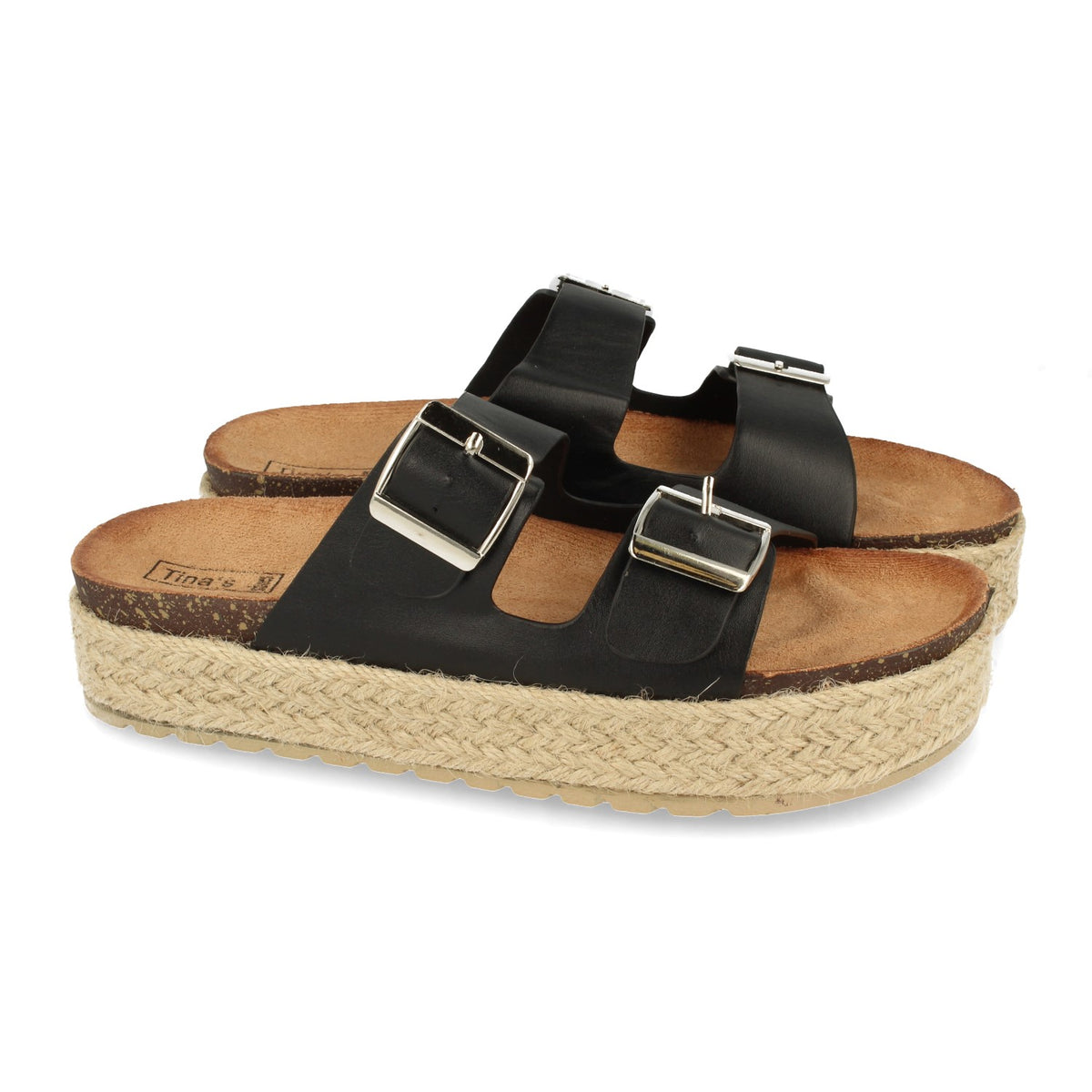 Sandalias Negras Plataforma Mujer Megara 003