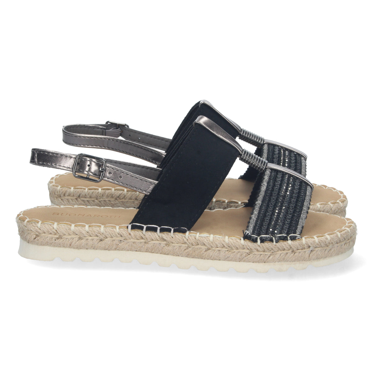 Sandalias Negras Planas Mujer Vesta 001