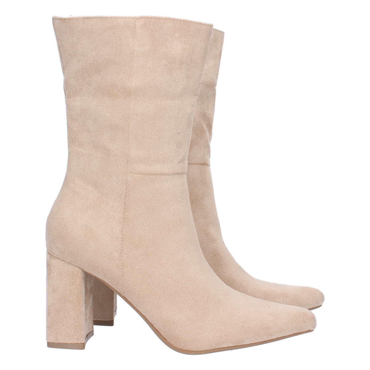 Botas Beige Tacón Mujer Valeria 001