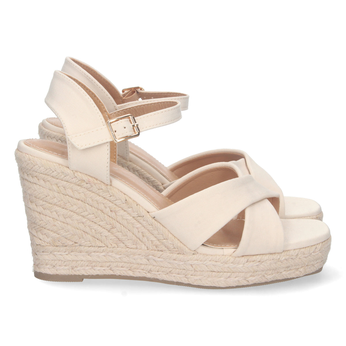 Sandalias Beige Cuña Mujer Nerea 002