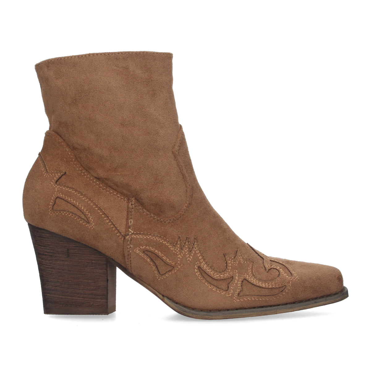 Botines Camel Tacón Mujer Lucia 001