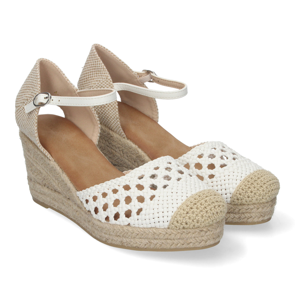 Sandalias Blancas Cuña Mujer Ceres 001