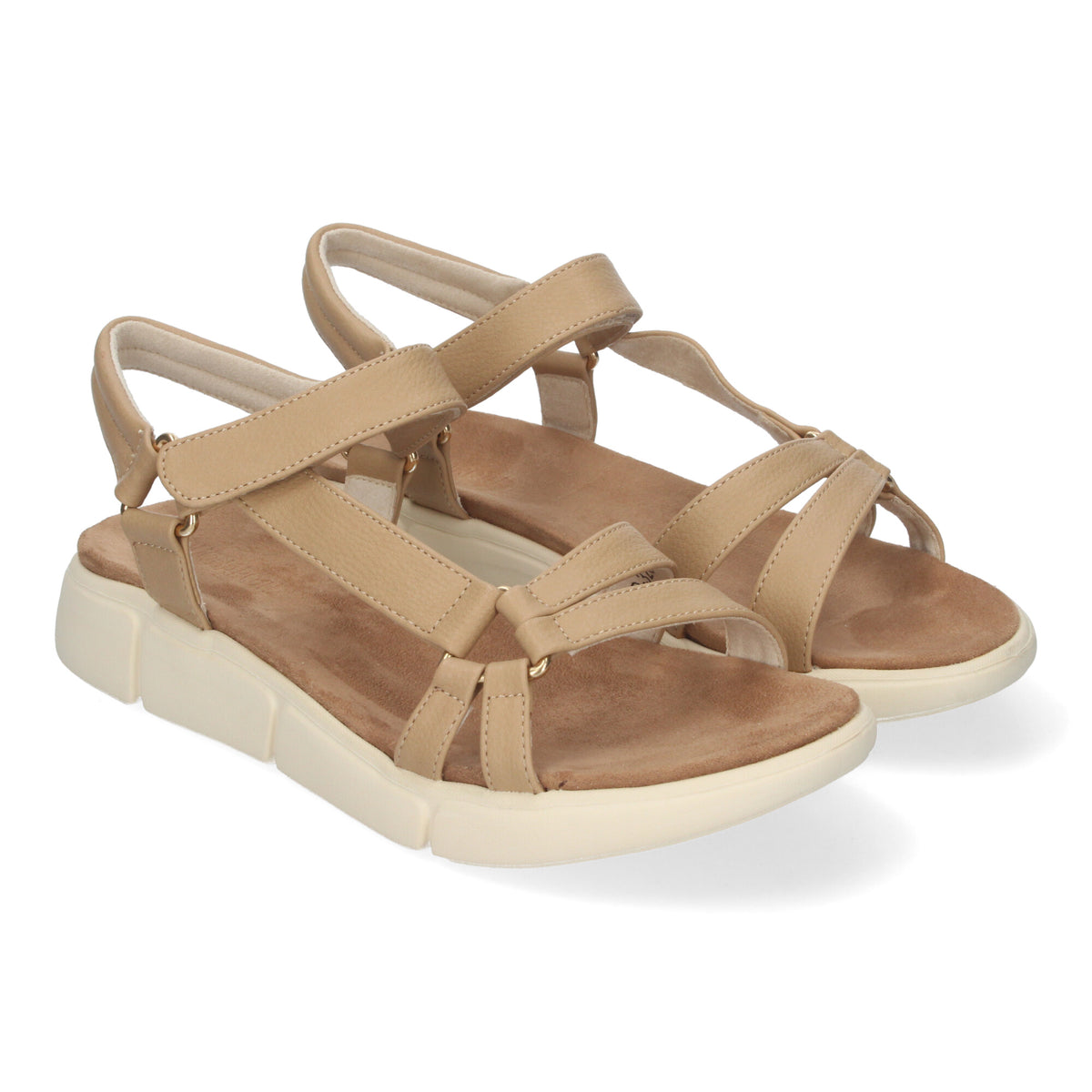 Sandalias Beige Planas Mujer Julia 001