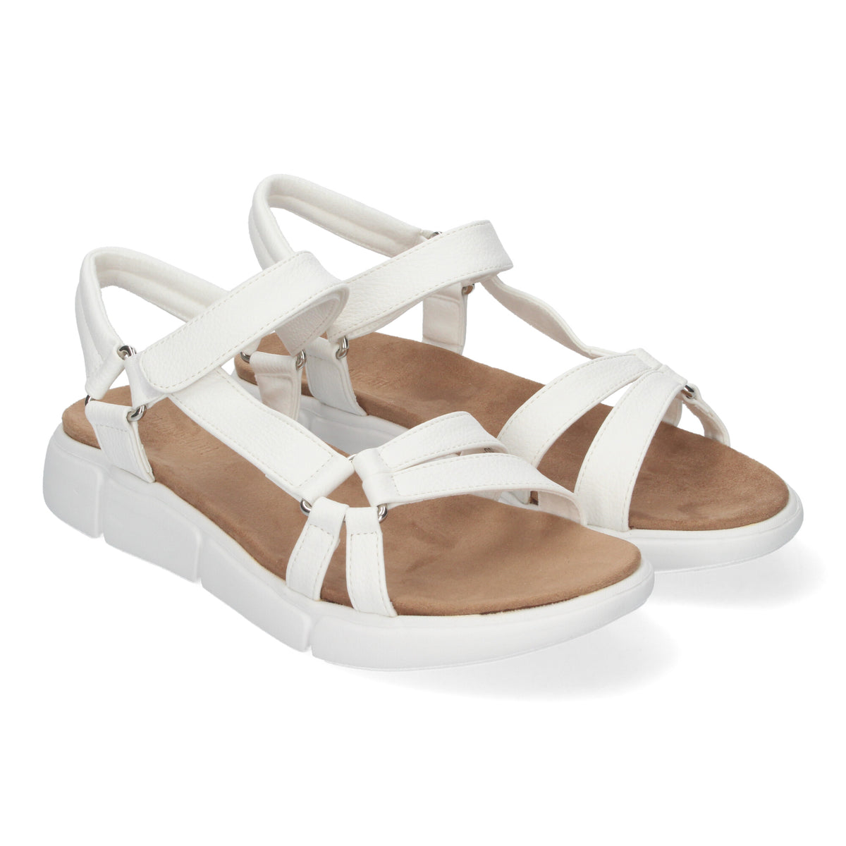 Sandalias Blancas Planas Mujer Julia 001