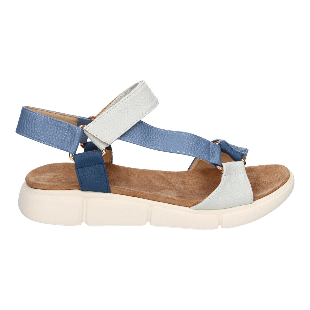 Sandalias Azules Planas Mujer Julia 002