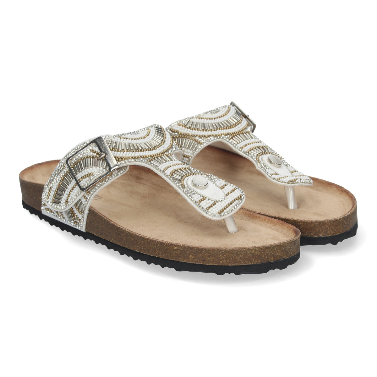 Sandalias Blancas Planas Mujer Freya 002