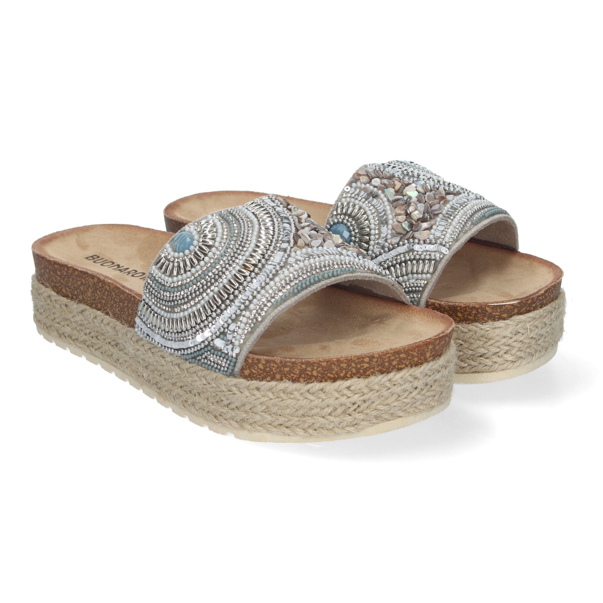 Sandalias plateadas plataforma on sale