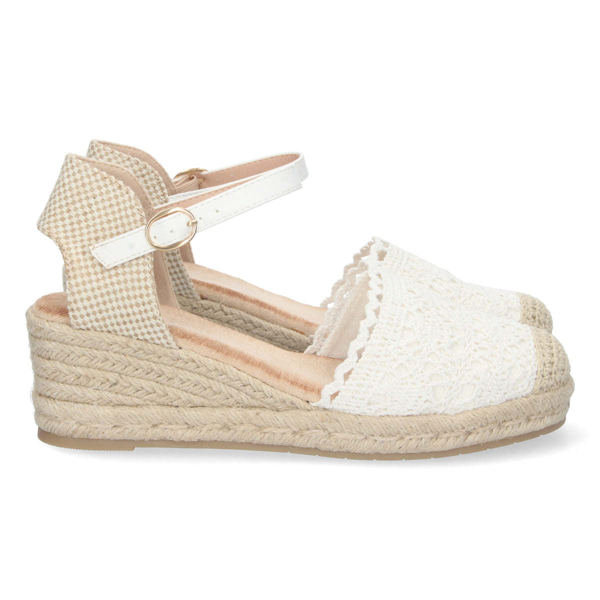 Sandalias Blancas Cuña Mujer Ilaria 001