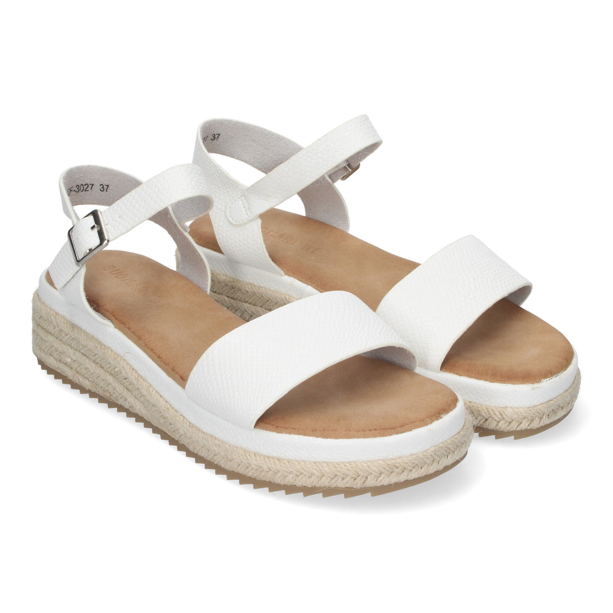 Sandalias Blancas Planas Mujer Juno 001